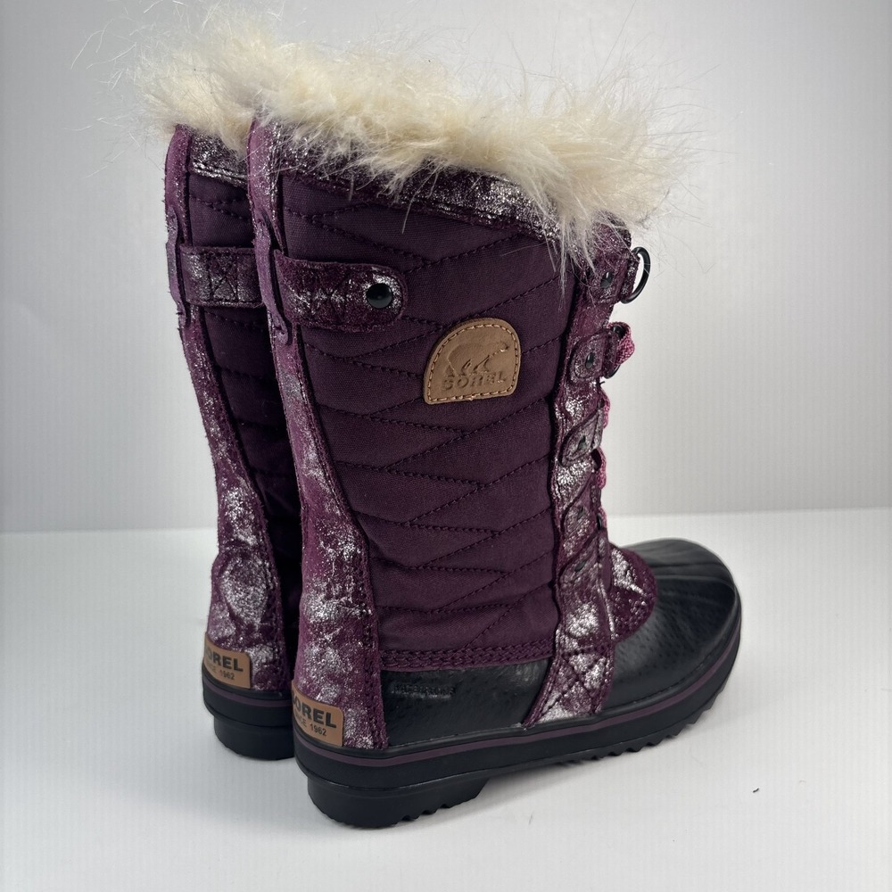 Sorel Tofino II Youth US 3 Purple Waterproof Winter Snow Boots‎ Faux Fur Cuff - Picture 11 of 16